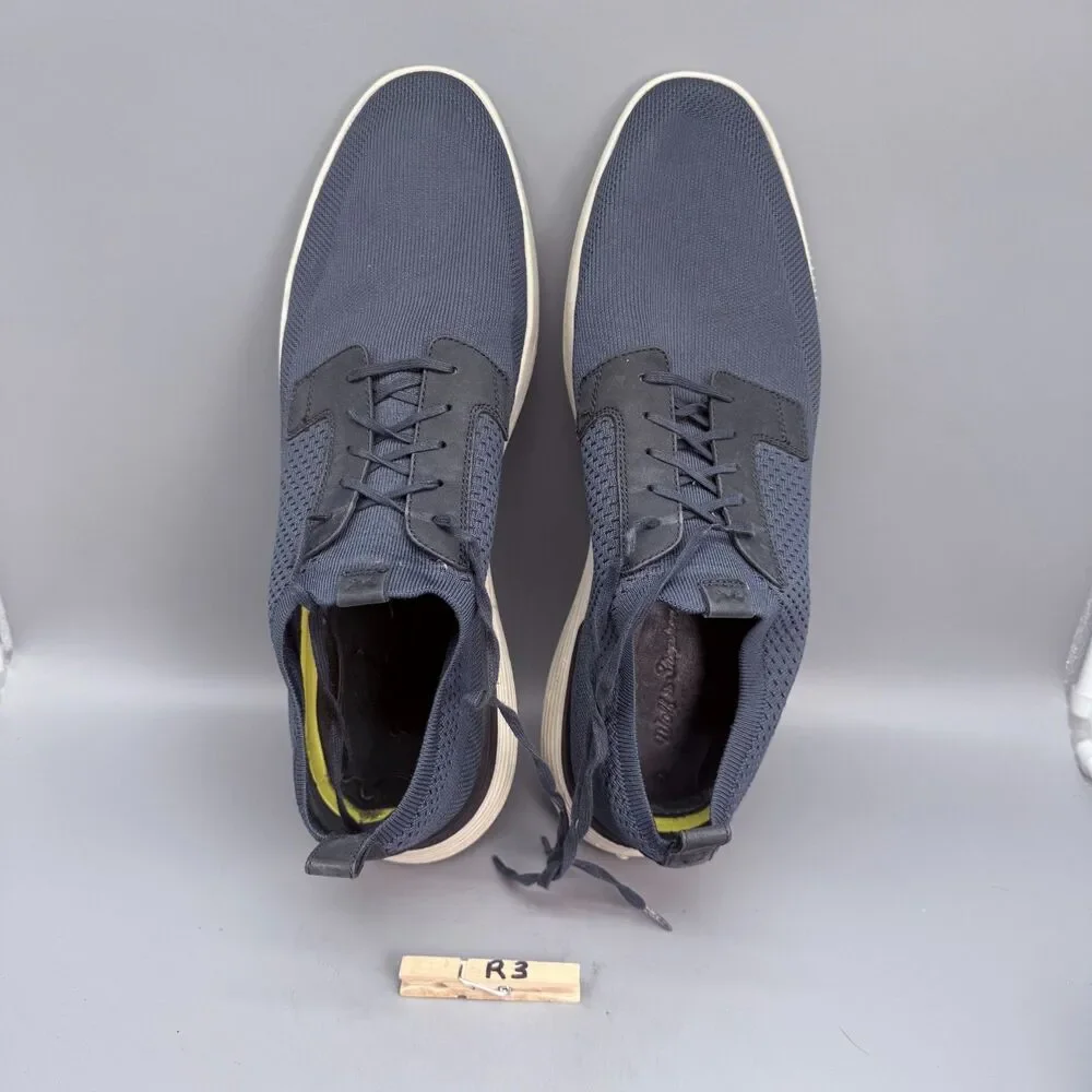 Wolf & Shepherd Swift Knit Mens 14 Navy White Mesh Low Top Derby Sneakers Shoes
